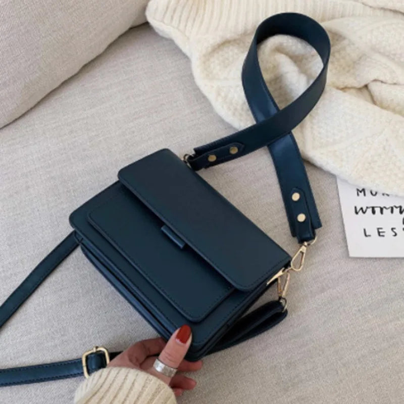 Women's Lightweight Crossbody Messenger Bag PU Leather Small