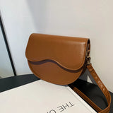 Lightweight PU Leather Crossbody Bag Messenger Bag