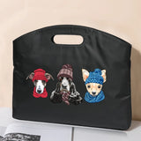Dog Print Briefcase Handbag Laptop Sleeve Organizer