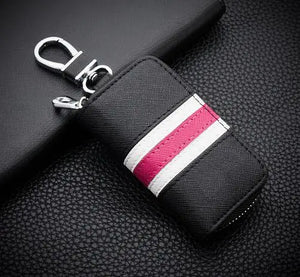 British Style Colorful Stripes Key Wallet Leather Key Wallet For Car
