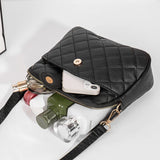 Plaid PU Leather Crossbody Shoulder Bag for Women
