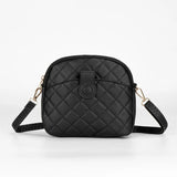 Plaid PU Leather Crossbody Shoulder Bag for Women