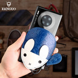 Bunny Key Wallet Leather Smart Key Holder Soft Bag Housekeeper Key Chain