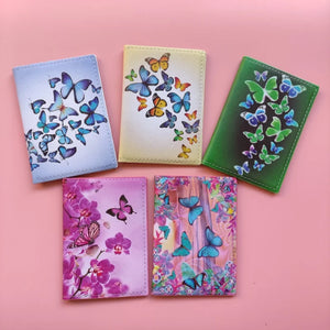Butterfly Women Passport Cover Travel Passport Ticket Holder