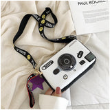 Camera Shape Print Shoulder Bag for Girls Ladies Clutch HandBags