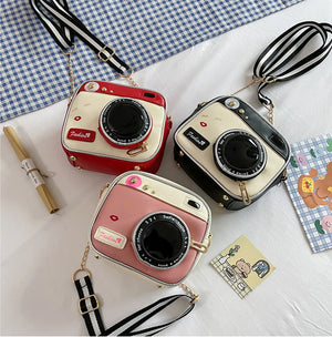 Camera Shape Shoulder Bag Handbag Messenger Cross Body Bag for Women Girls