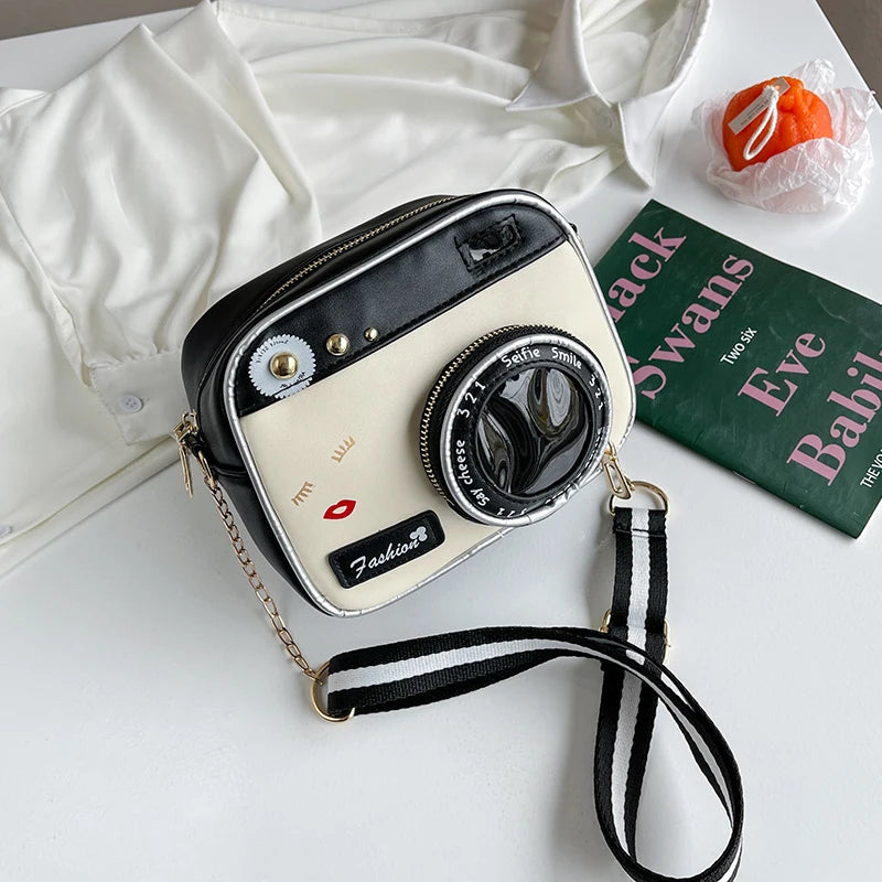 Camera Shape Shoulder Bag Handbag Messenger Cross Body Bag for Women Girls