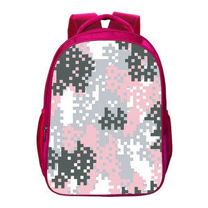 Camouflage Backpack School Bag Teens Storage Travel Children Rucksack 16 Inches