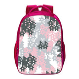 Camouflage Backpack School Bag Teens Storage Travel Children Rucksack 16 Inches