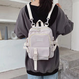 Canvas Mini Backpack Women Anti-theft School Bag Shoulder Bag Girls