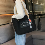 Canvas Bag Large Capacity Shopping Bags for Women Handbag Shoulder Bag