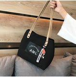 Canvas Bag Large Capacity Shopping Bags for Women Handbag Shoulder Bag
