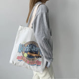 Canvas Shoulder Bag Women Ulzzang Harajuku Shopper Tote High Capacity