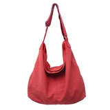 Canvas Shoulder Bag Large Capacity Totes Shopper Casual Cross Body Bag