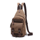 Canvas Chest Bag Vintage Men Backpack Small Shoulder Bags