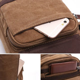 Canvas Chest Bag Vintage Men Backpack Small Shoulder Bags
