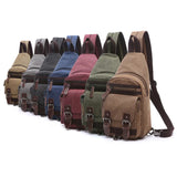 Canvas Chest Bag Vintage Men Backpack Small Shoulder Bags