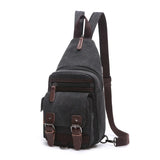 Canvas Chest Bag Vintage Men Backpack Small Shoulder Bags