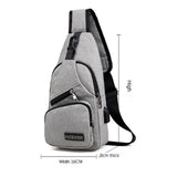 Canvas Chest Pack Crossbody Messenger Bag Fanny Pack Waist Chest B
