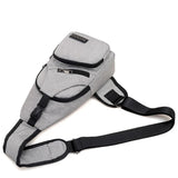 Canvas Chest Pack Crossbody Messenger Bag Fanny Pack Waist Chest B