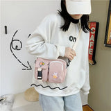 Canvas Crossbody Bag Small Shoulder Messenger Handbag Purse Flap