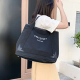 Canvas Large Capacity Women's Shoulder Bag Shopping Tote Crossbody