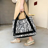 Canvas Large Capacity Women's Shoulder Bag Shopping Tote Crossbody