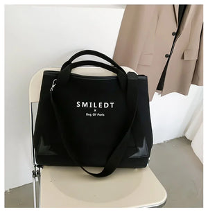 Canvas Large Capacity Women's Shoulder Bag Shopping Tote Crossbody