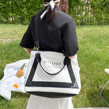 Canvas Large Capacity Women's Shoulder Bag Shopping Tote Crossbody