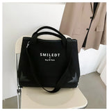 Canvas Large Capacity Women's Shoulder Bag Shopping Tote Crossbody