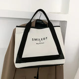 Canvas Large Capacity Women's Shoulder Bag Shopping Tote Crossbody