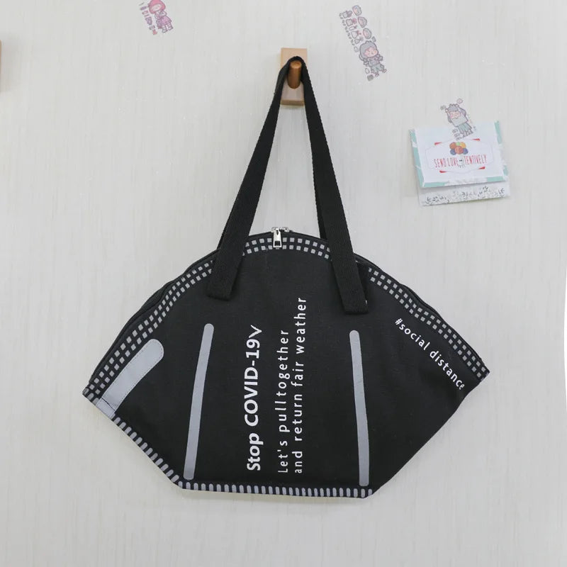 Creative Face Masks Women's Bag Canvas Large Shopping Tote Bag