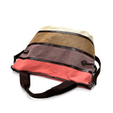 Canvas Patchwork Women Casual Tote Handbag Shoulder Bags Large Capacity