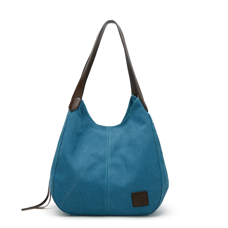 Canvas Shoulder Bag Female High Shopper Totes Casual Top-handle Bag