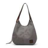 Canvas Shoulder Bag Female High Shopper Totes Casual Top-handle Bag