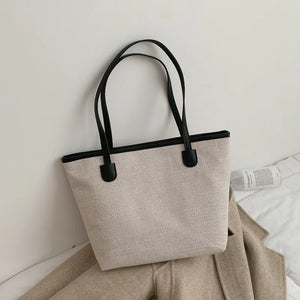 Canvas Shoulder Bag Women Large Capacity Causal Tote Bag Women Handle Handbag