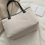 Canvas Shoulder Bag Women Large Capacity Causal Tote Bag Women Handle Handbag