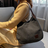 Canvas Shoulder Bag Women Multifunction Handbags Purse Large Capacity