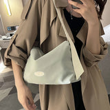 Canvas Shoulder Bag Women All-match Underarm
