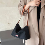 Canvas Shoulder Bag Women All-match Underarm