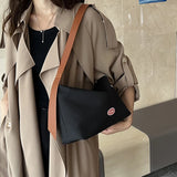Canvas Shoulder Bag Women All-match Underarm