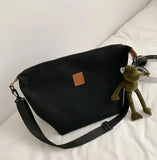 Women's Retro Canvas Shoulder Bag Casual Messenger Street Solid School Crossbody