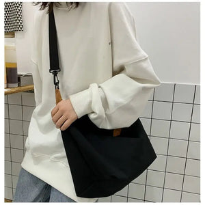 Women's Retro Canvas Shoulder Bag Casual Messenger Street Solid School Crossbody