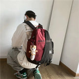 Canvas Women Backpack School Bags Large Capacity Waterproof Rucksac