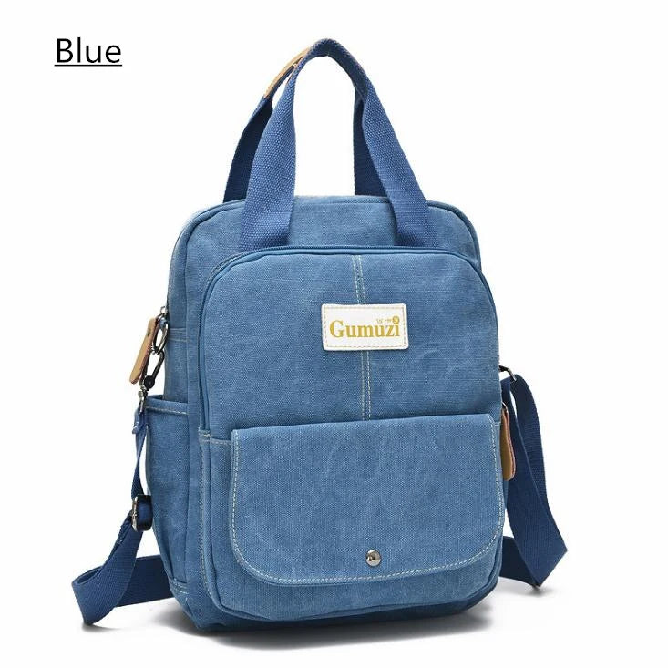 Canvas Women Backpack Large Capacity Female Travel Bag Gumuzi Casual Vintage