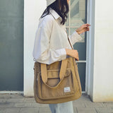 Canvas Women Bag Large Capacity Female Tote Casual Shoulder Messenger