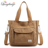 Canvas Women Bag Large Capacity Female Tote Casual Shoulder Messenger