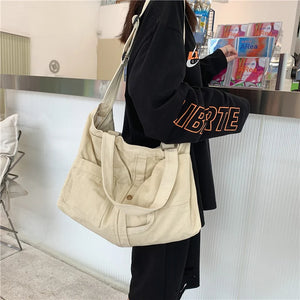 Canvas Women Bag Large Capacity Female Tote Bag Casual Shoulder Messenger Bags