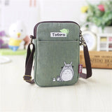 Canvas Totoro Pattern Embroidery Messenger Bag for Girls