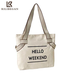 Canvas Women Shoulder Bag Large Capacity Tote Bag Solid Crossbody Bag